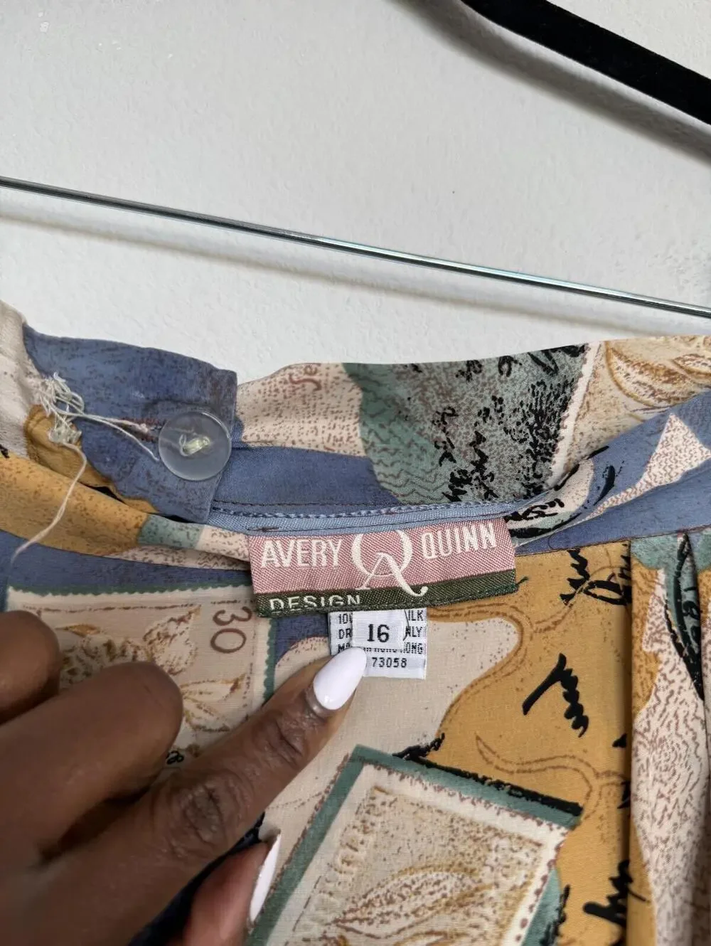 Quinn‎ 100% Pure Silk Vintage Print Skirt